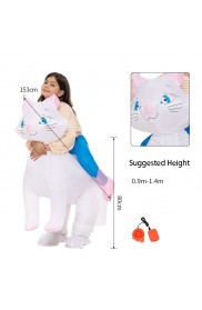 ds Inflatable White Cat Kitten Rider on Costume tt2070kids