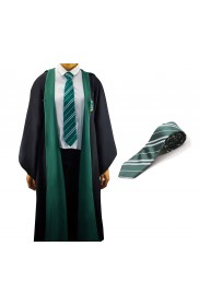 Boys Girls Harry Potter Kids Robe Tie Costume Cosplay Slytherin 