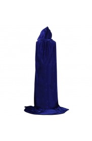 Blue Kids Hooded Velvet Cloak Cape Wizard Costume