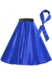 Royal Blue Satin 1950's Rock n Roll Style 50s skirt