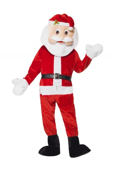Santa Claus Costume Father Christmas Flannel Suit Mens Adult Fancy Dress Outfit | UK