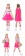 Pink Kids Cheerleader Costume With Pompoms Socks