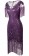 Purple Ladies 1920s Flapper Fashion Dress 