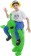 Kids Adult Green Alien Ride on Inflatable Costume 