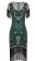 Green Ladies 1920s Flapper Fashion Dress  lx1049-2