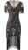 Black Ladies 1920s Flapper Fashion Dress  lx1049-3