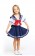 Sea Sweetie Girls Navy Sailor Uniform Rockabilly Costume Pin Up Fancy Dress & Hat