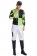 Mens Green Black Jockey Horse Racing Rider Uniform Costume