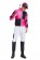 Mens Hot Pink Jockey Horse Racing Rider Uniform Costume Full Set