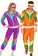 Couple 80s Shell Suit Dress Up Orange Tracksuit Costume lh237olh342p
