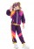 Purple Boys and Girls Unisex 1980s Shell Suit Tracksuit tt3331purple