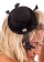 Hat - Black Mini Top Hat With Feather Burlesque Fascinator