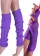 80s Neon Purple Fishnet Gloves Leg Warmers accessory set