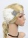 1920s White Feather Great Gatsby Flapper Headpiece