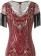 Red Ladies 1920s Flapper Fashion Dress 