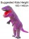 Kids Purple T-REX Inflatable Costume