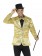 Mens Tuxedo Suit Gold Sequin Jacket Charleston 40s Dance Coats Blazers Costume