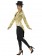 Ladies Gold Fancy Dress Tailcoat Sequin Jacket Cabaret Outfit Showtime Waistcoat