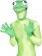 Mens Frog Kit Animal Green with Hood and Gloves Costume