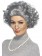 Granny Old Lady Grandma Grey Hair Wig Pearls Glasses Costume Kit