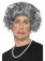 Granny Old Lady Grandma Grey Hair Wig Pearls Glasses Costume Kit
