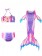 Girls Mermaid Tail With Monofin Swimsuit Costume tt2025-13