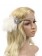 1920s White Feather Vintage Great Gatsby Flapper Headpiece