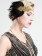 1920s Black Feather Great Gatsby Flapper Headpiece