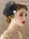 1920s Vintage Black Headband Feather Flapper Headpiece