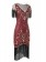 Red Ladies 1920s Flapper Fashion Dress 