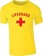 Mens Beach Lifeguard Uniform Yellow T-shirt Costume 