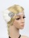 1920s White Feather Great Gatsby Flapper Headpiece