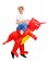 Adult Red Dinosaur t-rex carry me inflatable view costume tt2022-1