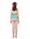 Girls Mermaid Costume Tail Swimsuit Green Bikini Set