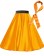 Orange Satin 1950's Rock n Roll Style 50s skirt