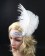 1920s White Feather Bridal Great Gatsby Flapper Headpiece