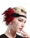 Ladies 20s Red Feather Vintage Gatsby Flapper Headpiece