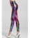 1980s 90s Neon Rainbow Leggings Disco Fluro Metallic Pants