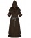 Brown Medieval Friar Hooded Robe Monk Cross Necklace Renaissance Costume Priest