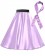 Light Purple Satin 1950's Rock n Roll Style 50s skirt