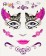 Ladies Halloween Day of the Dead Face Temporary Tattoo
