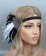 1920s Black White Feather Vintage Bridal Great Gatsby Flapper Headpiece