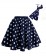 Navy With White dot 1950's Rock n Roll Dot Style skirt