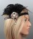 Black 20s Feather Vintage Bridal Great Gatsby Flapper Headpiece