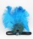 1920s Blue Feather Great Gatsby Flapper Headpiece
