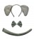 Elephant Animal Costume Headband Bow Tie Tails Set Kids 