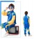 Blue Boys and Girls Unisex 1980s Shell Suit Tracksuit