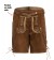 Mens Brown Lederhosen German Costume shorts lh220r