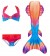 Girls Mermaid Costume Tail Swimsuit Kids Bikini Set