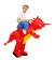Adult Red Dinosaur t-rex carry me inflatable costume sideview tt2022-1